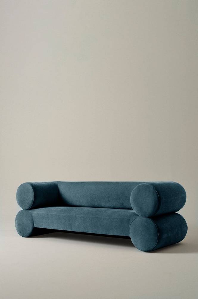 HARTSDALE soffa 3-sitts Mörkblå