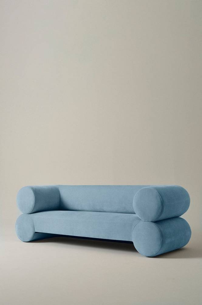 HARTSDALE soffa 3-sitts Ljusblå