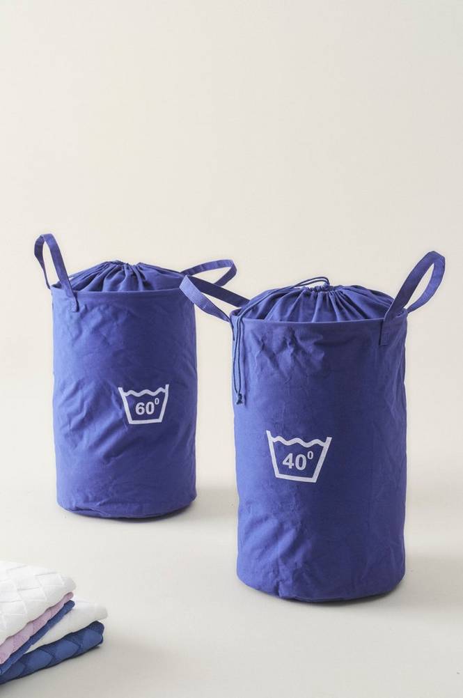 WASHA tvättkorg 2-pack Koboltblå