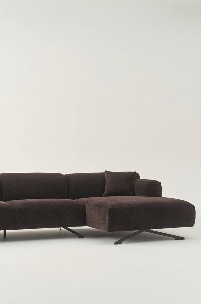 EDE soffa 3-sits – divan höger Mörkbrun