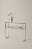 WALLE sidebord 32×100 cm Krom/glass