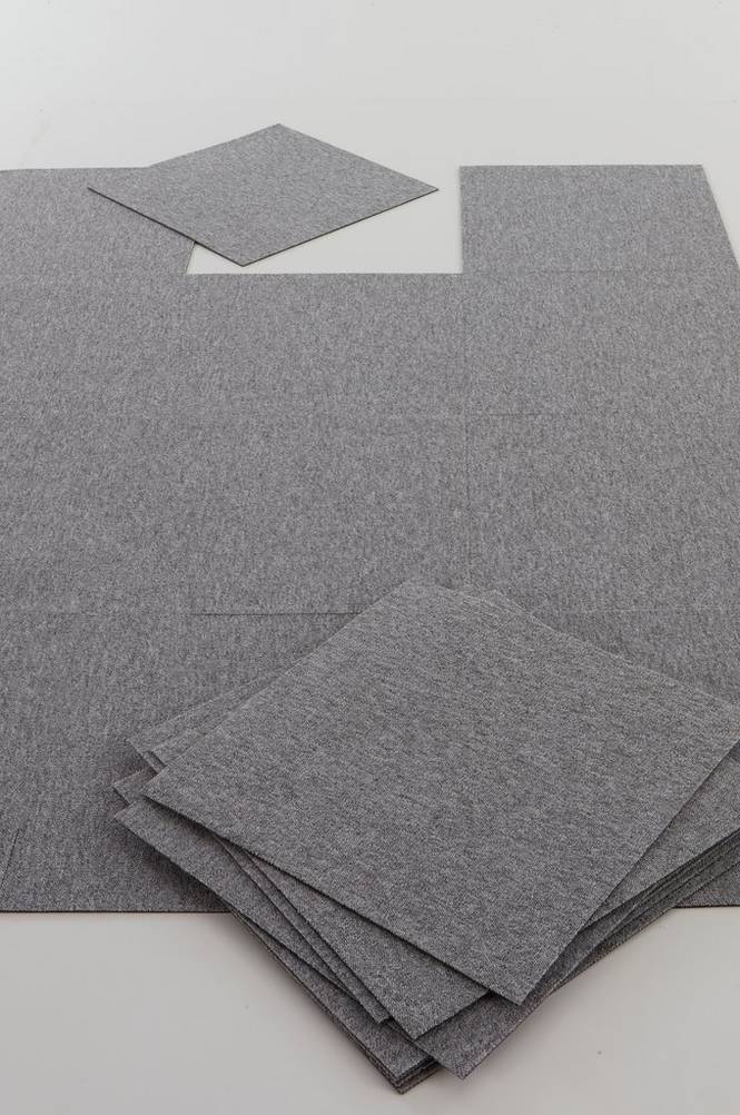 SIERRA TILE textilplatta heltäckningsmatta 20-pack Ljusgrå