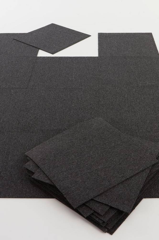 SIERRA TILE textilplatta heltäckningsmatta 20-pack Mörkgrå