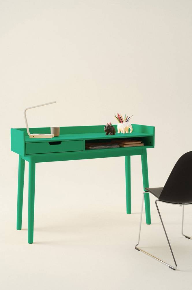 CAMPO skrivbord 40×120 cm Ärtgrön