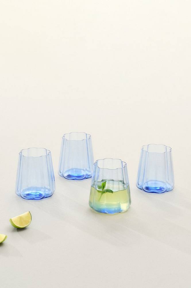 NINA glas 4-pack Blå