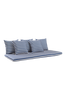 MENTON putesett sofa Koboltblå/hvit stripet