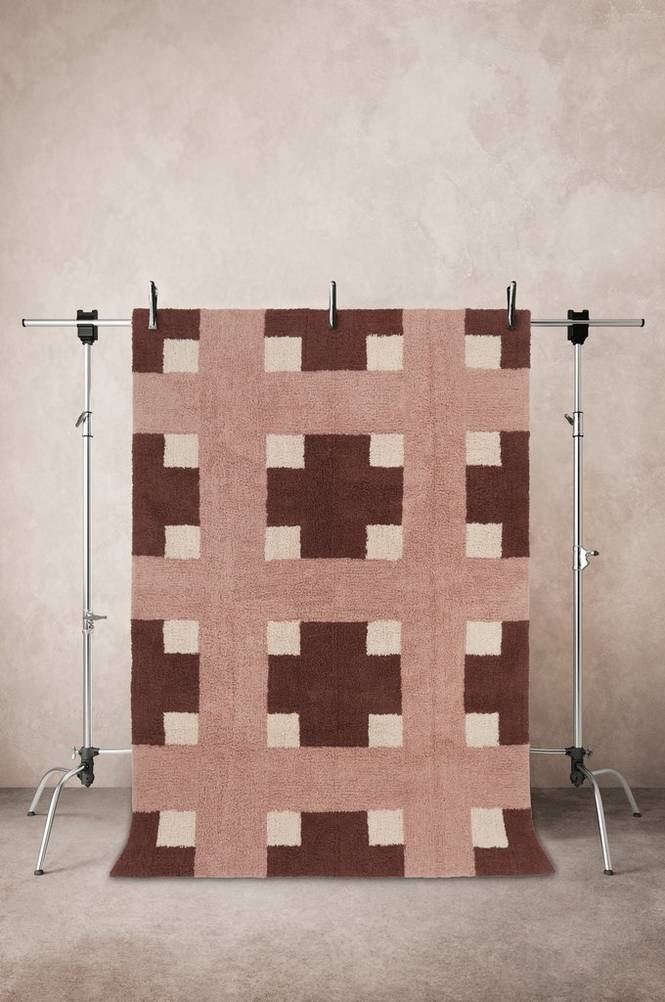 DELPHI bomullsmatta Fudge/rosa/beige