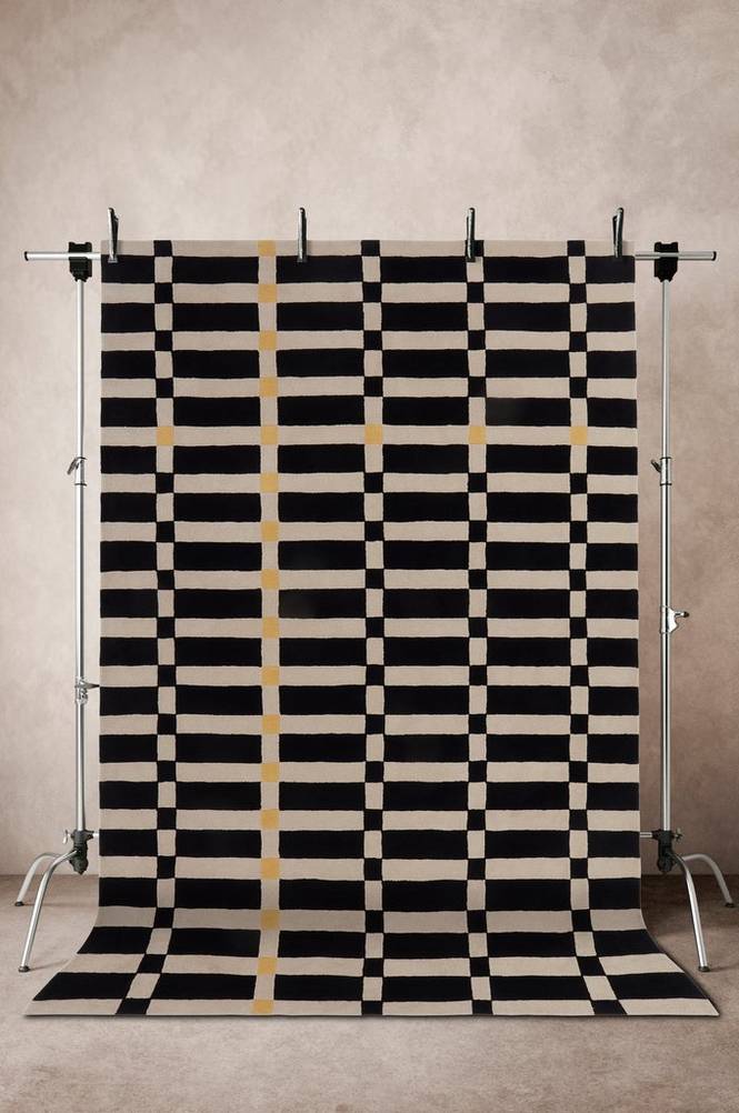 FIORELLA ullmatta 200×300 cm Beige/Svart