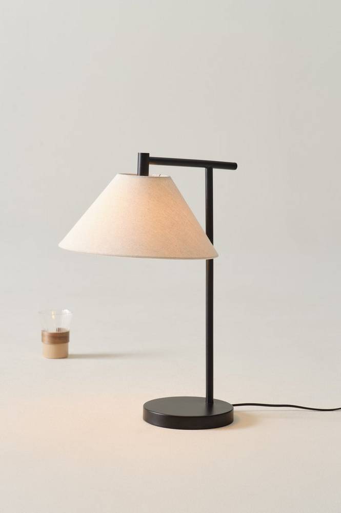 CONE bordslampa Black with oatmeal