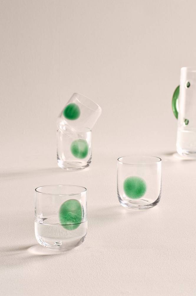 DART glas 4-pack Transparent/grön