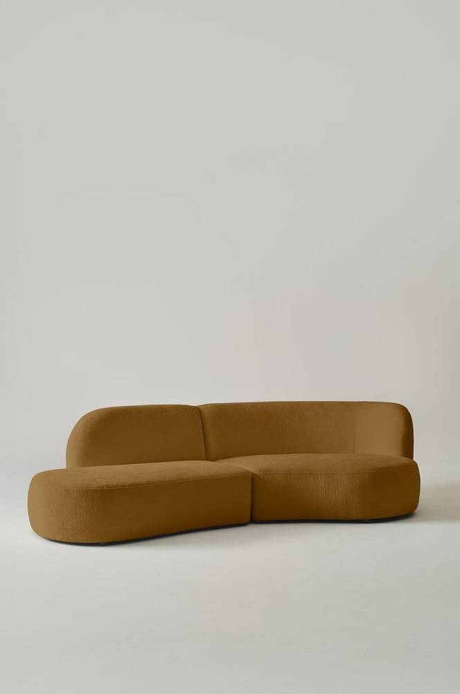 ROSSY soffa 3-sits Texstyle mash 030 mustard