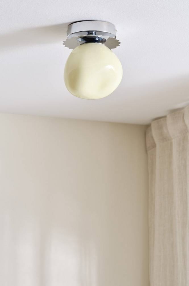 BON taklampa Krom/beige