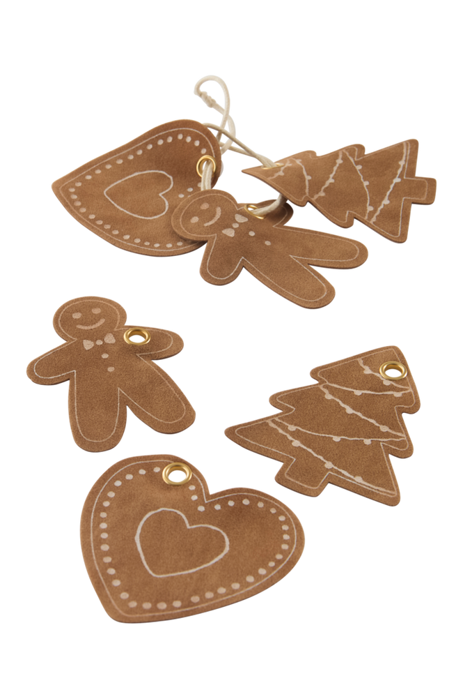 GINGERBREAD etikett 6-pack Konjaksbrun