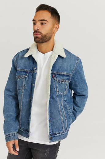 Levi's Jeansjacka Sherpa Trucker Blå