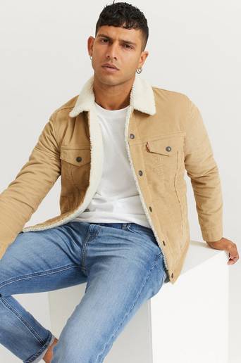 Levi's Jeansjacka Sherpa Trucker Brun