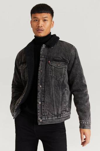 Levi's Jeansjacka Sherpa Trucker Svart