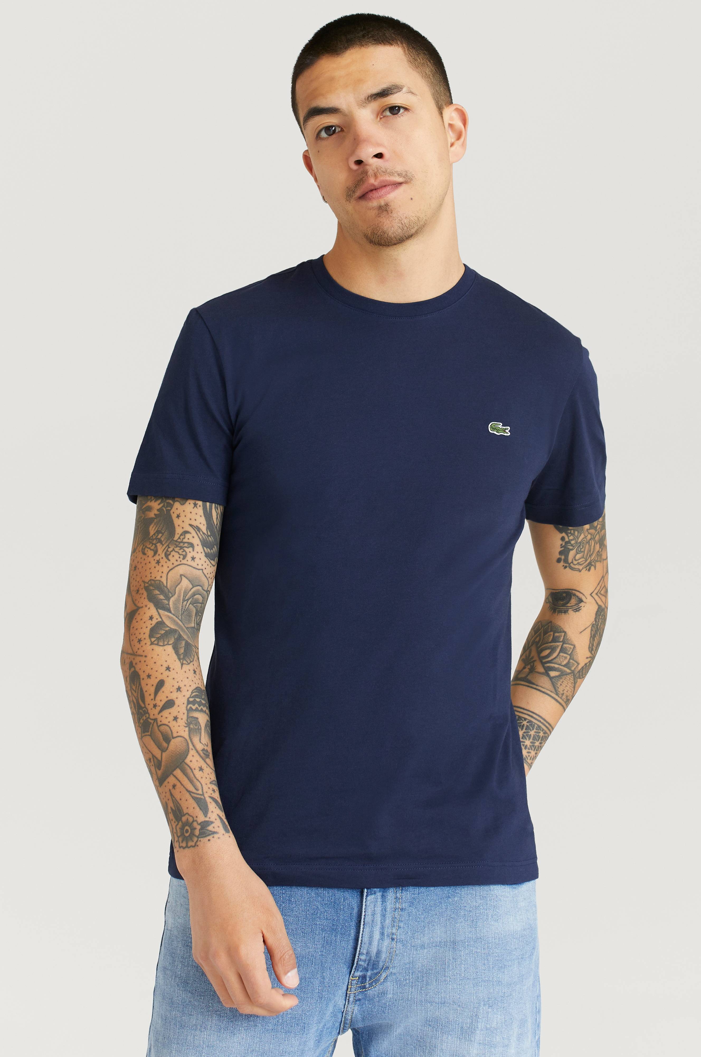 Lacoste T-Shirt Ras Du Cou Manc T-shirts & linnen Navy