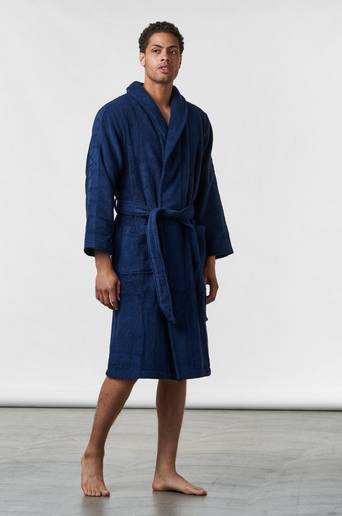 Calvin Klein Terry Logo Robe 8SB Blå