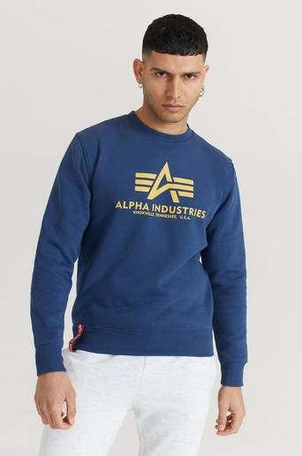 Alpha Industries Sweatshirt Basic Sweater Blå