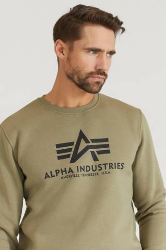 Alpha Industries Sweatshirt Basic Sweater Grön