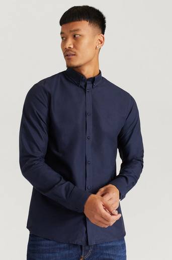 Les Deux Skjorta Christoph Oxford Shirt Blå