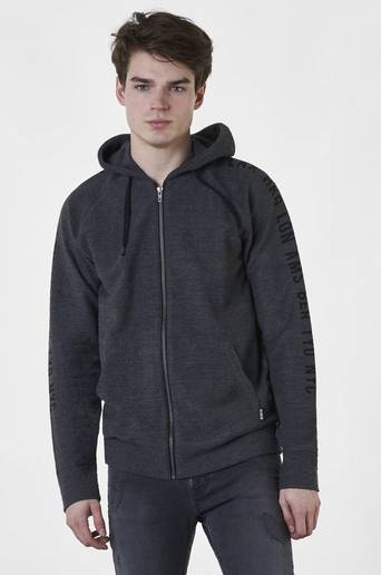 William Baxter Tröja Wayne zip Hoodie Grå