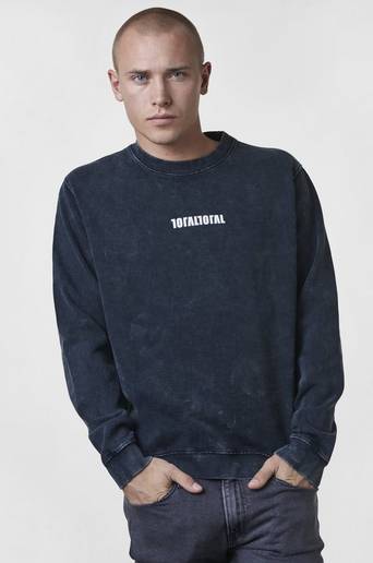 Studio Total Sweatshirt Oliver washed crew Svart