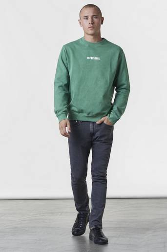 Studio Total Sweatshirt Oliver washed crew Grön