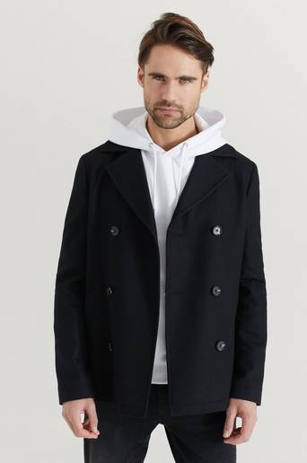 William Baxter Rock Lewis Peacoat Svart