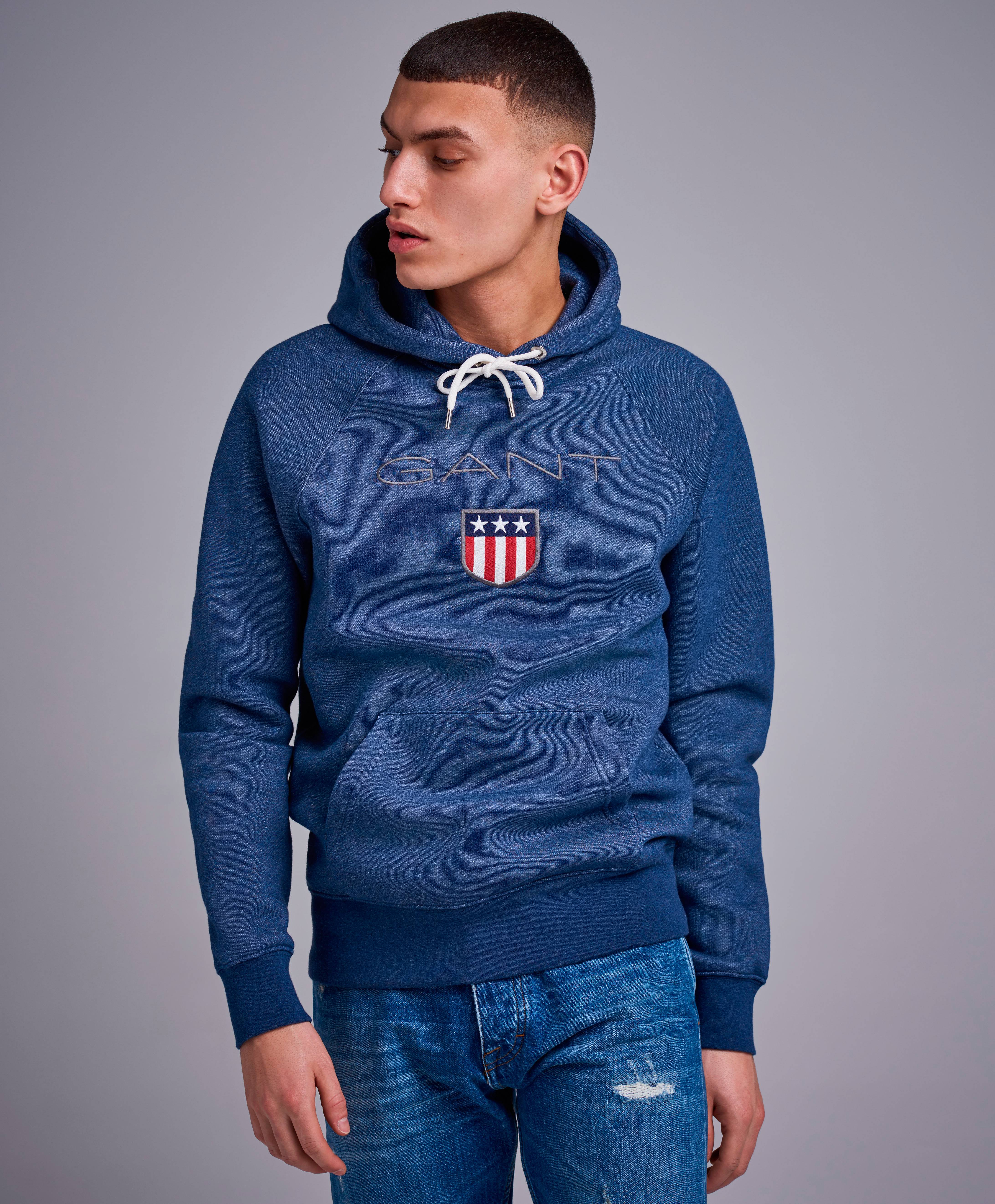 blue gant hoodie