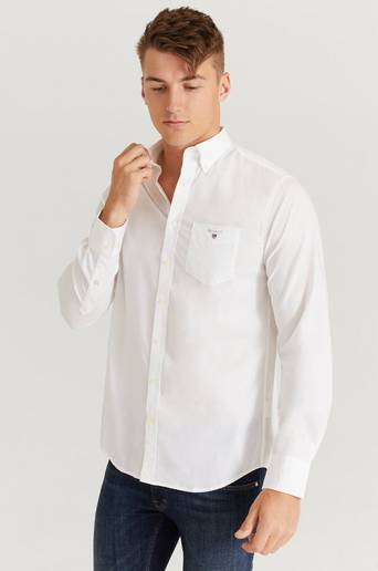 Gant Skjorta The Broadcloth Reg BD Vit