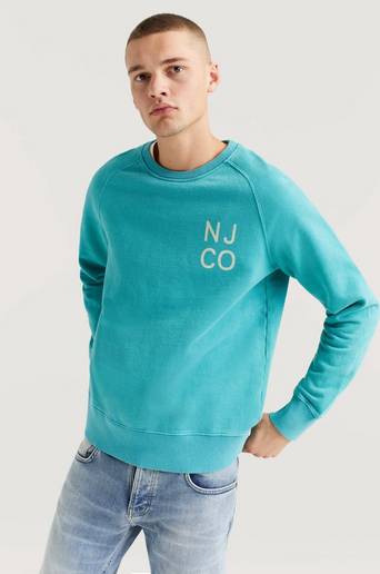 Nudie Jeans Sweatshirt Melvin NJCO Blå