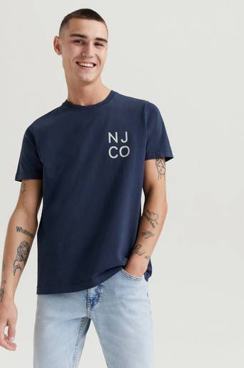 Nudie Jeans T-Shirt Roy NJCO Blå