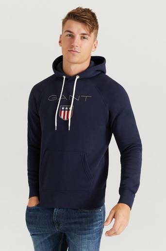 Gant Hoodie Gant Shield Hoodie Blå