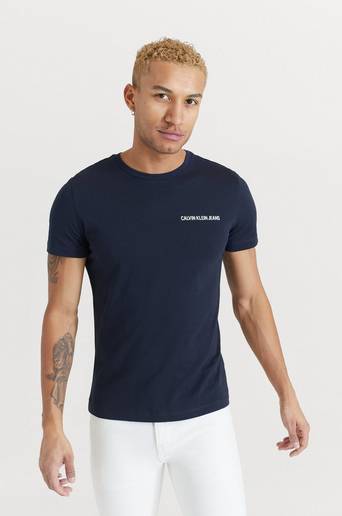 Calvin Klein Jeans T-shirt Chest Institutional Slim SS Tee Blå