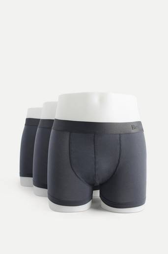 Resteröds Kalsonger Boxer Trunk Lyocell Short Leg 3-pack Grå