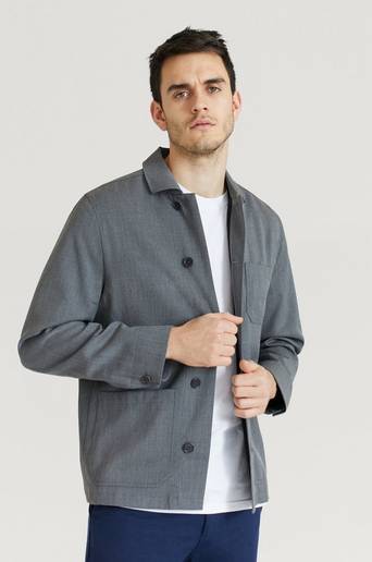 Filippa K Overshirt M. Louis Gabardine Jacket Grå