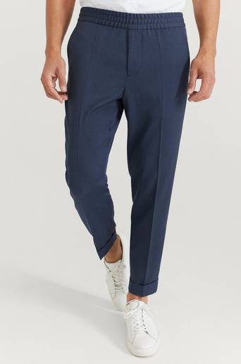 Filippa K Byxor M. Terry Cropped Trouser Blå