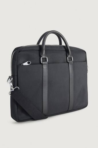 Steele & Borough Datorväska Little briefcase biker Svart