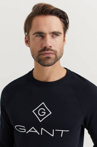 Gant Sweatshirt D1 Gant Lock-Up C-neck Sweat Svart