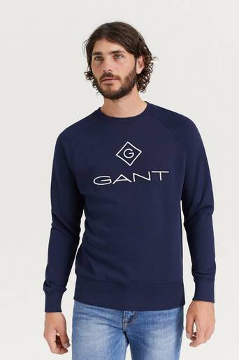 Gant Sweatshirt D1 Gant Lock-Up C-neck Sweat Blå