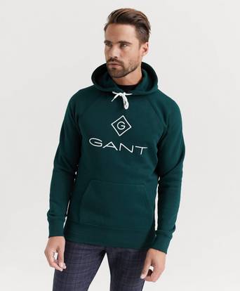 Gant Hoodie D1 Gant Lock-Up Hoodie Grön