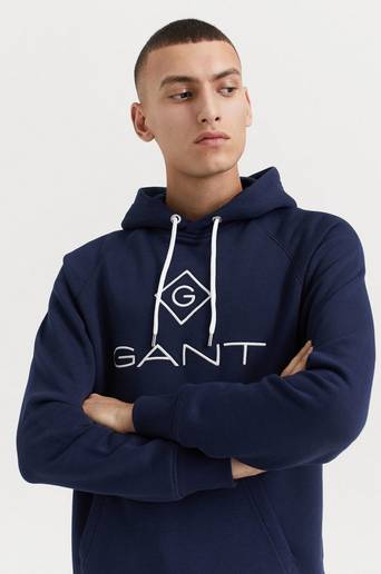 Gant Hoodie D1 Gant Lock-Up Hoodie Blå