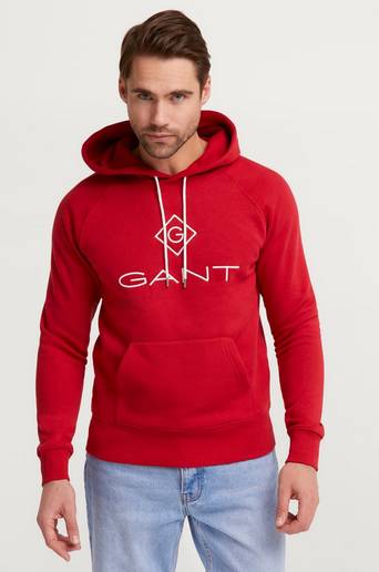 Gant Hoodie D1 Gant Lock-Up Hoodie Röd