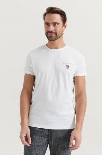 Gant T-Shirt Medium Shield SS T-shirt Vit