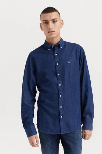 Gant Jeansskjorta The Indigo Slim BD Blå