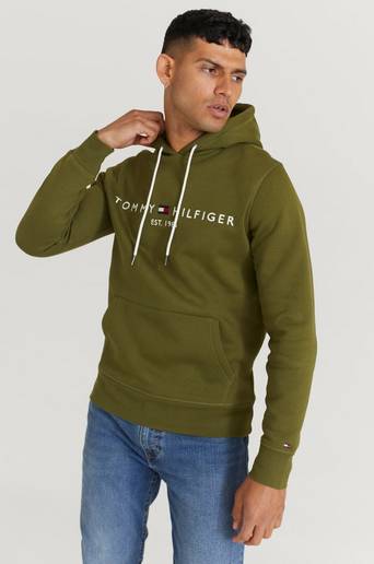 Tommy Hilfiger Hoodie Tommy Logo Hoody Grön