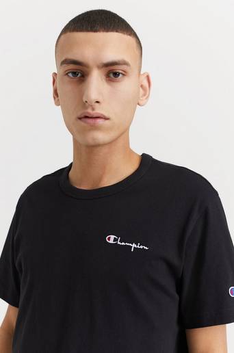 Champion Reverse Weave T-SHIRT Smal Script Crewneck T-shirt Svart