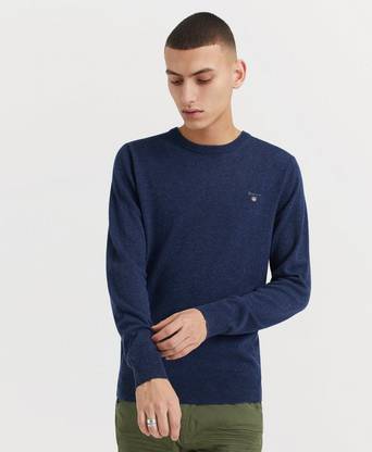 Gant Tröja Superfine Lambswool Crew Blå