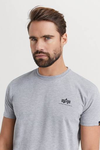 Alpha Industries T-SHIRT Basic T-shirt Small Logo Grå